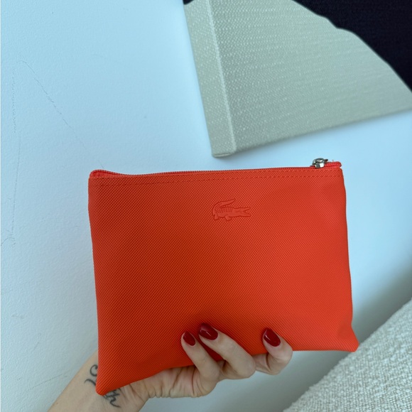 Lacoste Women's Bold Orange Cosmetic Bag - Picture 3 of 6